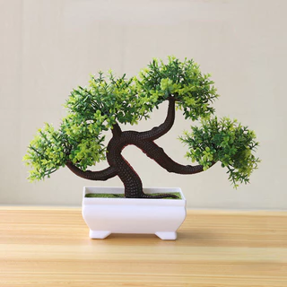 🌳จำลองบอนไซปลอม ต้นไม้ปลอมเดสก์ท็อปเครื่องประดับ บอนไซจำลอง กระถางต้นไม้ขนาดเล็ก ของตกแต่งบ้าน