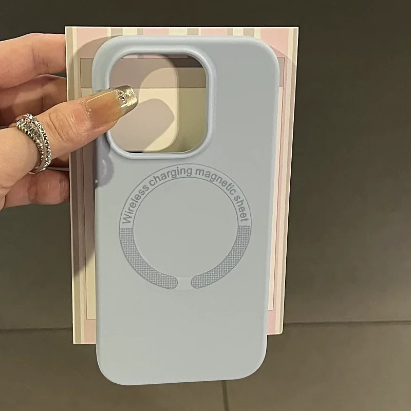 Liquidปลอกซิลิโคนแม่เหล็กชาร์จไร้สายเคสโทรศัพท์สําหรับiphone 16ProMax 16Pro 15ProMax 15 16 14 13 12 11 Pro Maxกรณีแพคเกจเต็มรูปแบบกันกระแทกฝาครอบด้านหลัง