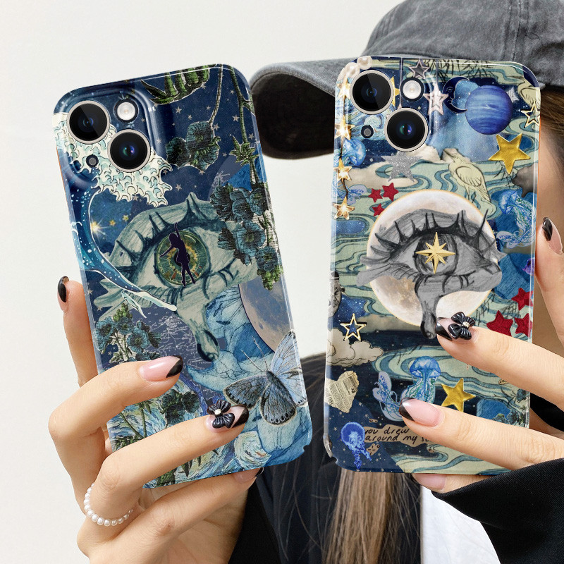 โอเชี่ยน อาย เคส Vivo Y35 Y21 Y20 Y17 Y16 Y15A Y1s Vivo Y22 Y51 2020 Y95 Y19 Y50 V25e Y02 V25 Y35 V20 V25 V23 Pro Glossy TPU Soft Case กันกระแทกกล้อง