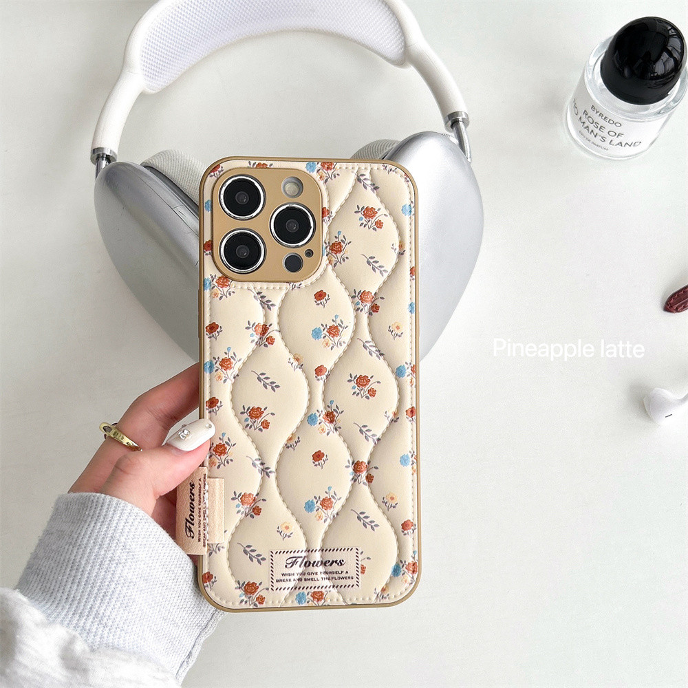 ความเรียบง่ายหรูหรา 3D รูปแบบหยักดอกไม้ลงเสื้อแจ็คเก็ตเคสโทรศัพท์สําหรับ IPhone 14 13 11 12 Pro Max 14Pro 15 16 Pro Max 15promax กันกระแทกป้องกันนุ่มปกหลัง