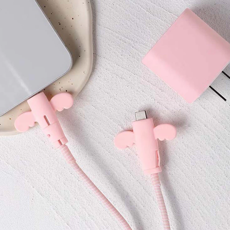 ฝาครอบป้องกันสายเคเบิลข้อมูลAngel Data Cable ฝาครอบป้องกัน สายชาร์จป้องกันการแตกหัก เคสซิลิโคนอ่อนนุ่ม thumbnail 5
