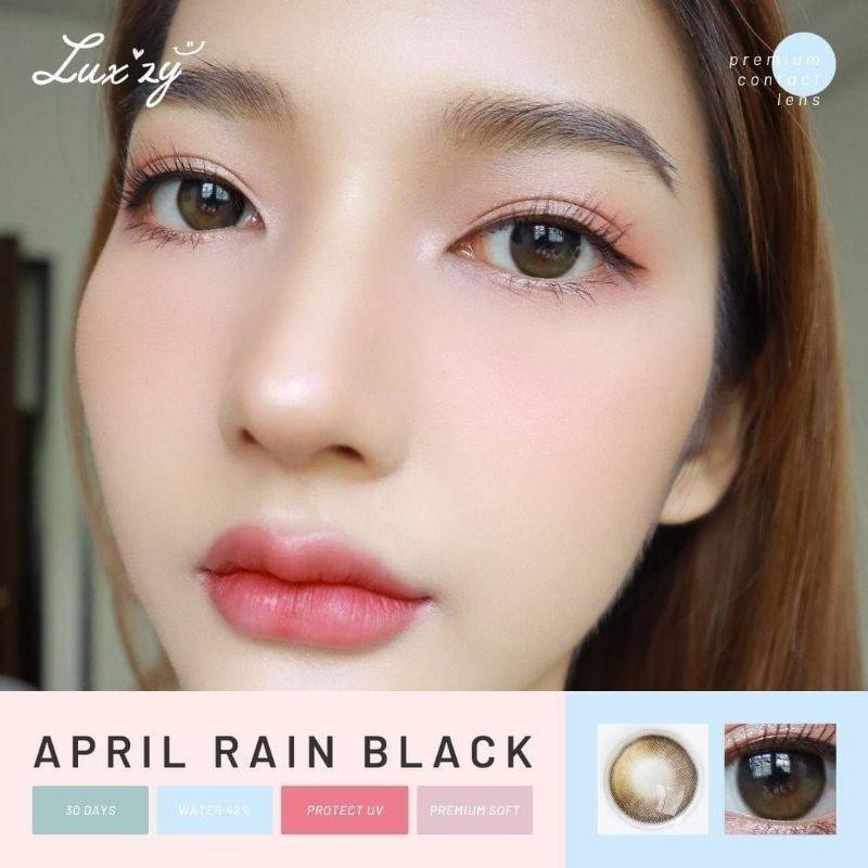 คอนแทคเลนส์[กลาง] April Rain Almond Brown / Black (Luxzylens) ☁️ มี อย.ไทย - รูปที่ 4