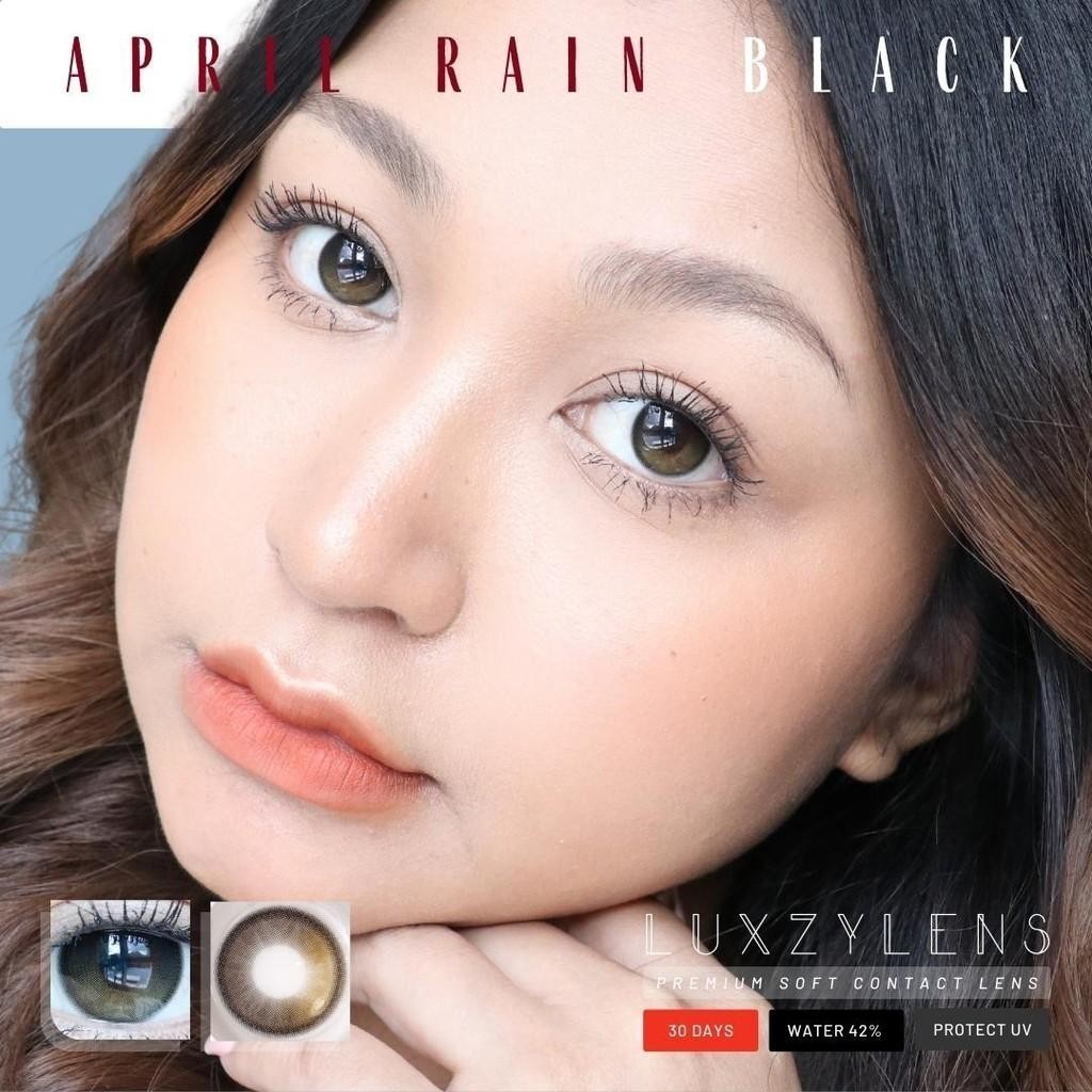 คอนแทคเลนส์[กลาง] April Rain Almond Brown / Black (Luxzylens) ☁️ มี อย.ไทย - รูปที่ 6