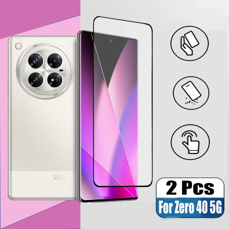 Infinix Zero 40 5G 2 ชิ้นกระจกนิรภัยป้องกันหน้าจอสําหรับ infinix Zero 40 30 4G 5G 9D แก้วป้องกันฟิล์