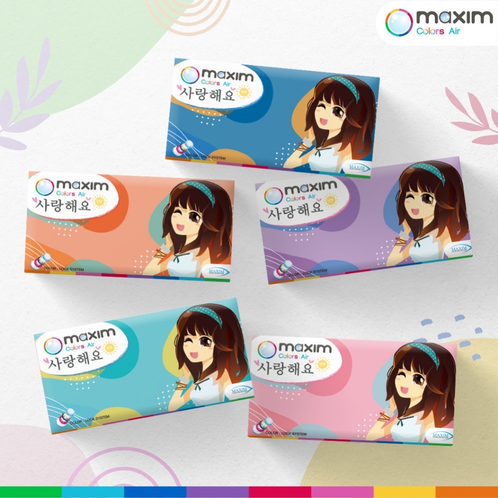 คอนแทคเลนส์ แบบสี  กล่องม่วง Maxim Colors Air (Violet Box) รายเดือน - รูปที่ 6