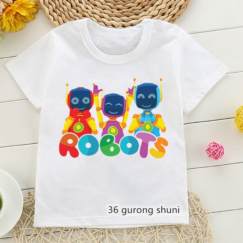 🎃 เสื้อยืดเด็กพิมพ์ลาย Kawaii/Leo The Truck/เสื้อผ้าเด็ก kids t-shirt 100-150cm