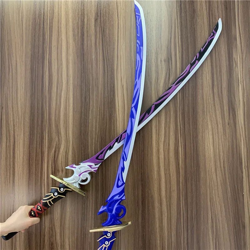 🚀 FC 105cm Raiden Shogun Katana Sword Game Genshin Impact Sword Beelzebul Musou Sword Cosplay Weapon