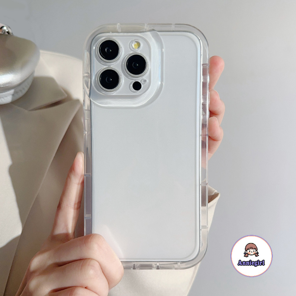 Simpleโปร่งใสถุงลมนิรภัยกรอบเคสโทรศัพท์สําหรับiphone 11 15 16 Pro Max 16plus 12 13 14 Promaxกันกระแทกป้องกันฝุ่นนุ่มTPUโทรศัพท์ปกหลัง