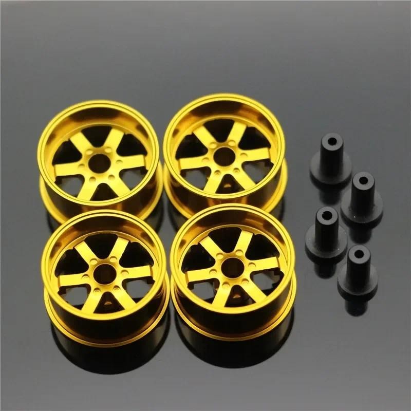 เส้นผ่านศูนย์กลางกลางล้อน้ําหนักเบาชิ้นส่วนทํามือสําหรับ Tamiya MINI 4WD ล้อสี w/แผ่นอลูมิเนียม L005 1 ชุด/ล็อต