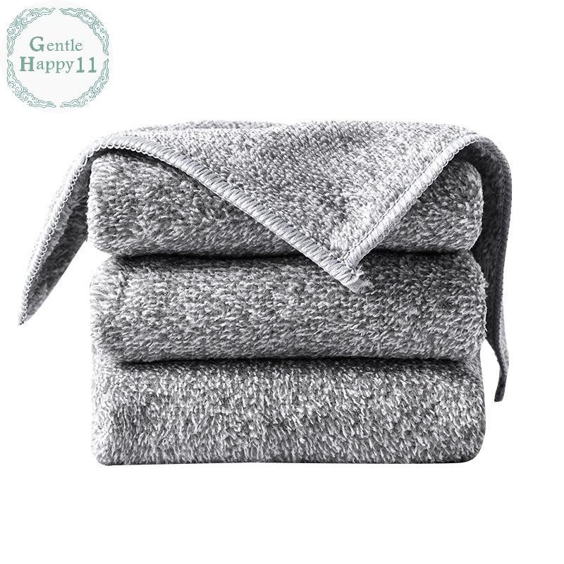 Gentlehappy ห้องครัวผ้าขนหนูทําความสะอาดนุ่มถ่าน Fibre ผ้าทําความสะอาดผ้าเช็ดจานดูดซับน้ํามัน Rags หม้อจานซักผ้าเช็ดผ้า TH