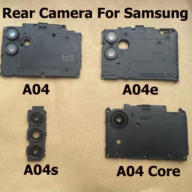 1x สําหรับ Samsung Galaxy A04 A04s A04e Core ที่อยู่อาศัยกลับกล้องเลนส์แก้วพร้อมฝาครอบกรอบผู้ถือเปลี่ยน