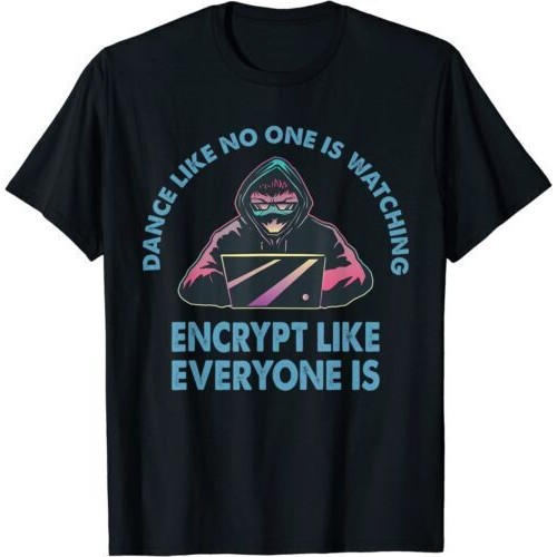 เสื้อยืดธีม Cybersecurity และการเต้นรำแบบฟรีสไตล์