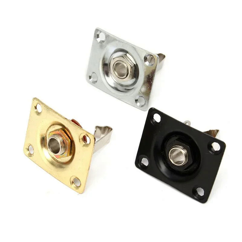 Square Style Jack Plate Guitar Bass Jack 1/4 Output Input Jack Socket for Electric Guitar Parts & Ac