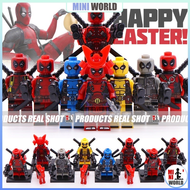 Marvel ของเล่นเด็กของขวัญ Minifigures Building Blocks Deadpool Super Heros Collection Building Blocks KT1030