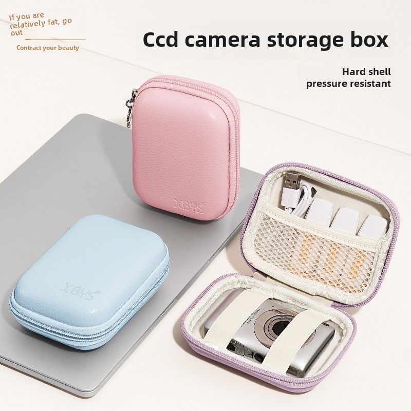 【Ready Stock+Fasting Shipping】เคสกล้องดิจิตอลสําหรับ Panasonic Sony Canon Fuji เคสป้องกันพร้อมการ์ด SD และแพ็คสายเคเบิลกระเป๋าใส่กล้องวิดีโอดิจิตอล