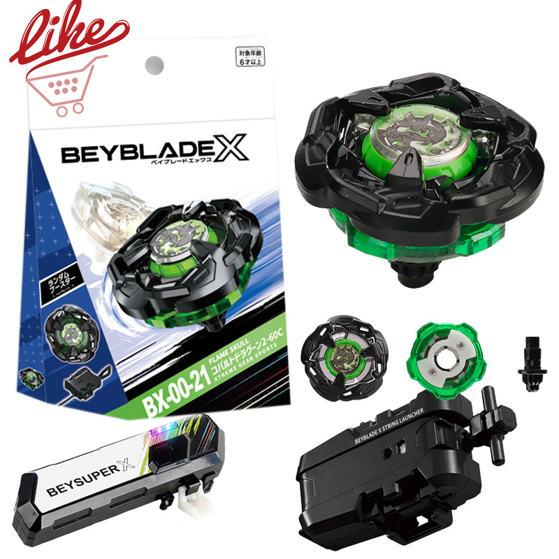 Beyblade X BX00-21 Hells Chain BX-21 Beyblade Xtreme พร้อม Launcher Led Grip ชุดสําหรับ Beyblade Burst ของเล่นเด็กสําหรับเด็กของขวัญวันเกิดเด็ก