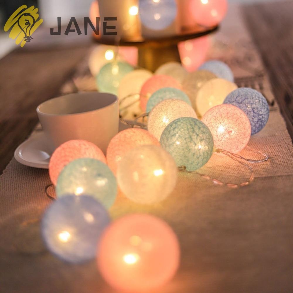Jane Fairy Lights String, Colourful Ball Chain 10/20 LEDS USB Balls String, กันน้ํา 1.5 m/กลางแจ้ง U