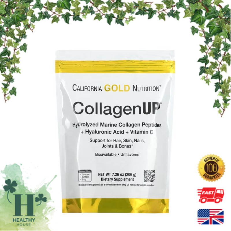 พร้อมส่ง California Gold Nutrition คอลลาเจนผง CollagenUP Marine Collagen + Hyaluronic Acid+Vitamin C