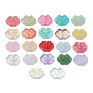 ชุด 10 ลูกปัดแก้วไล่เบื่อเมฆมงคล - ลูกปัดสีโปร่งใส DIY เครื่…