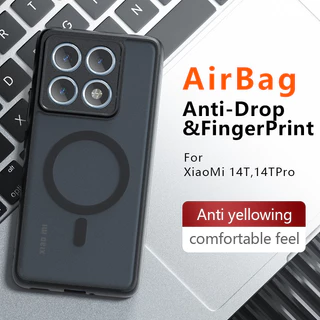 สําหรับ Xiaomi 14T, 14T Pro กรณี ELVEV Anti-drop ถุงลมนิรภัย Hard PC + TPU สบายผิวฝาครอบโทรศัพท์