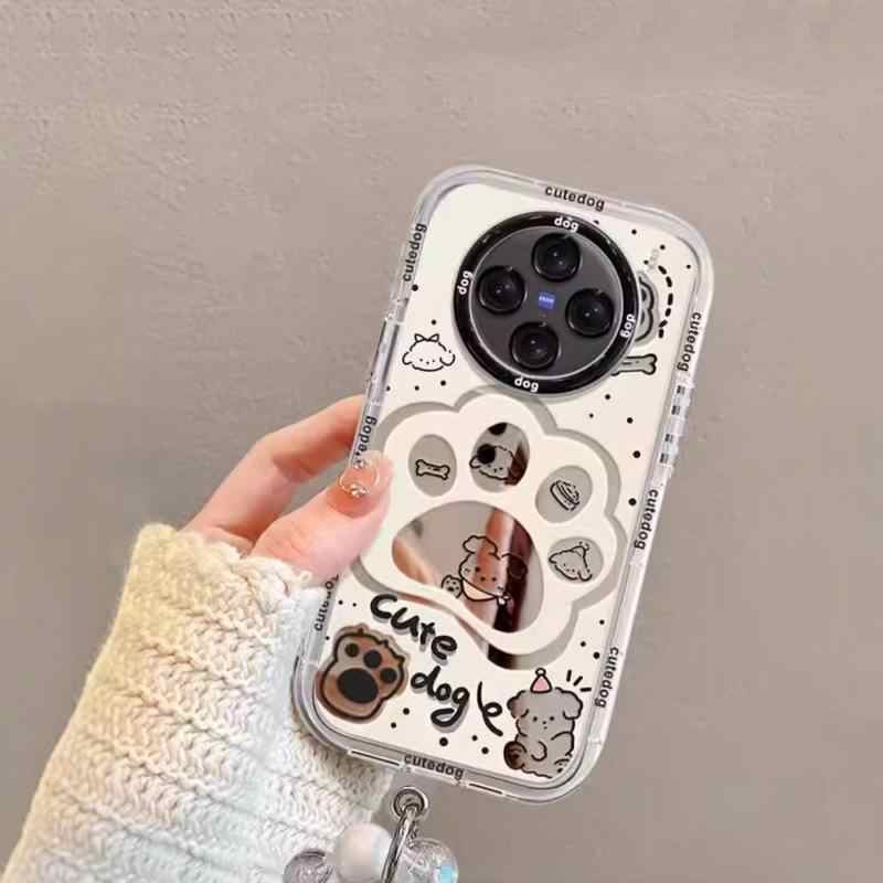 สําหรับ VIVO x200 Pro X100 ultra X90 X80 X70 เคสโทรศัพท์สุนัข Claw กระจกถุงลมนิรภัยกรณีป้องกันกรณี ราคา ถูกที่สุด ดีลบีเคเค แกลเลอรีภาพที่ 4