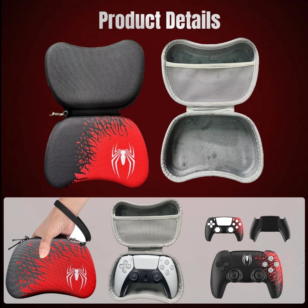 Eva Hard Gamepad แบบพกพากระเป๋าซิปกันกระแทก Controller กล่องเก็บป้องกันสําหรับ Xbox One/Switch Pro/PS3/PS4/PS5/PS5 Slim Pro