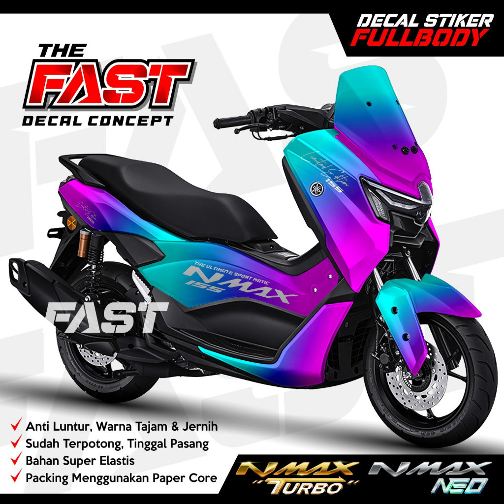 ล่าสุด NMAX TURBO Decals NMAX TURBO สติ๊กเกอร์ - NEO 2024 Fullbody_BUNGLON Cool สติ๊กเกอร์ Variation