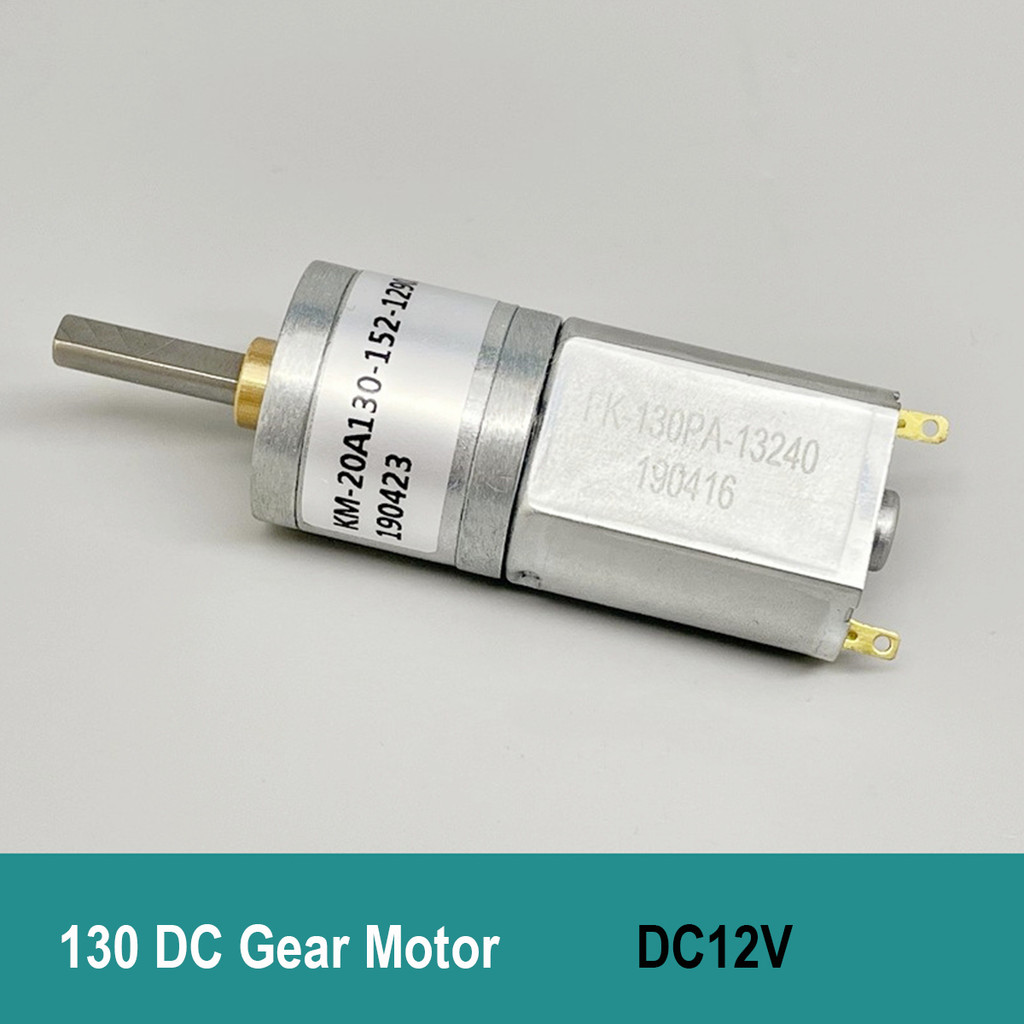 Mini 130 Full Metal Gearbox Gear Motor DC 3V-12V 6V 20RPM-80RPM อัตราส่วนการลดความเร็วช้า 1:152 แรงบ