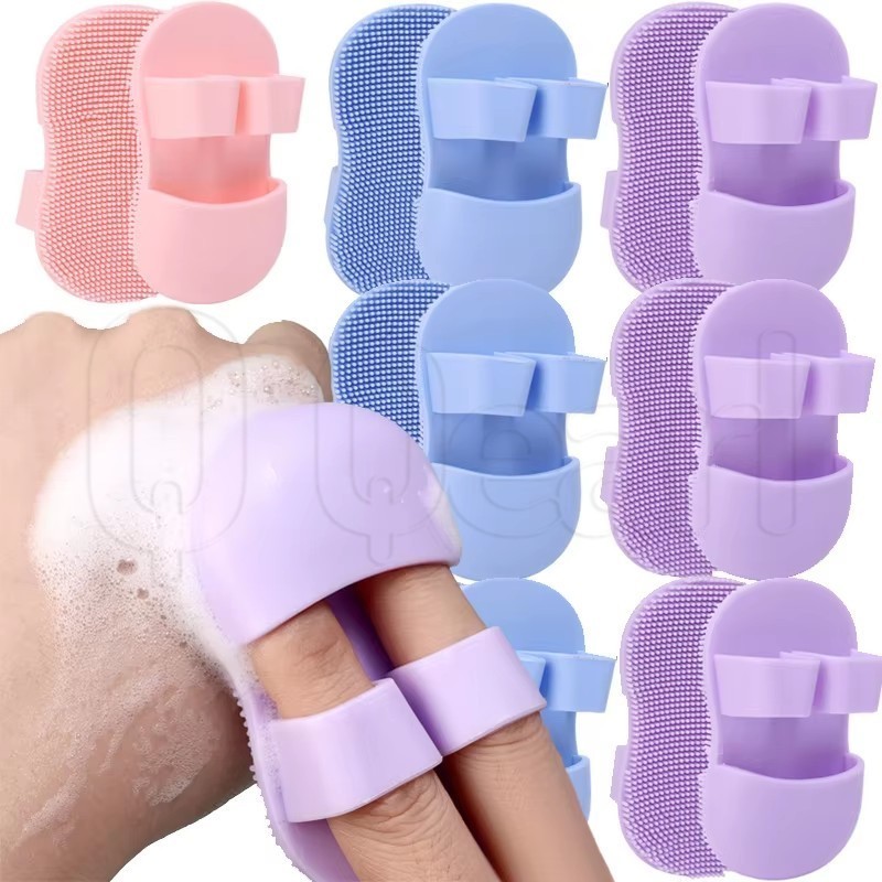 แปรงล้างหน้าซิลิโคนมินิ-แปรงสปาร่างกาย-ขัดผิวหน้า-เครื่องมือผลิตภัณฑ์ดูแลผิวอเนกประสงค์-แปรงทําความสะอาดนวด-แปรงทําความสะอาดรูขุมขนบนใบหน้า-แปรงจมูกนิ้
