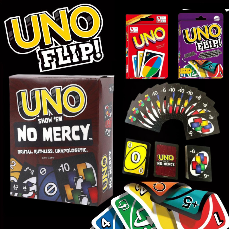 Uno Game การ์ดเกมส์ อูโน่ 108 ใบ ผู้เล่นหลายคน 2-7 การ์ดคลาสสิกเกมบนโต๊ะบรรจุภัณฑ์ใหม่ผู้เล่น
