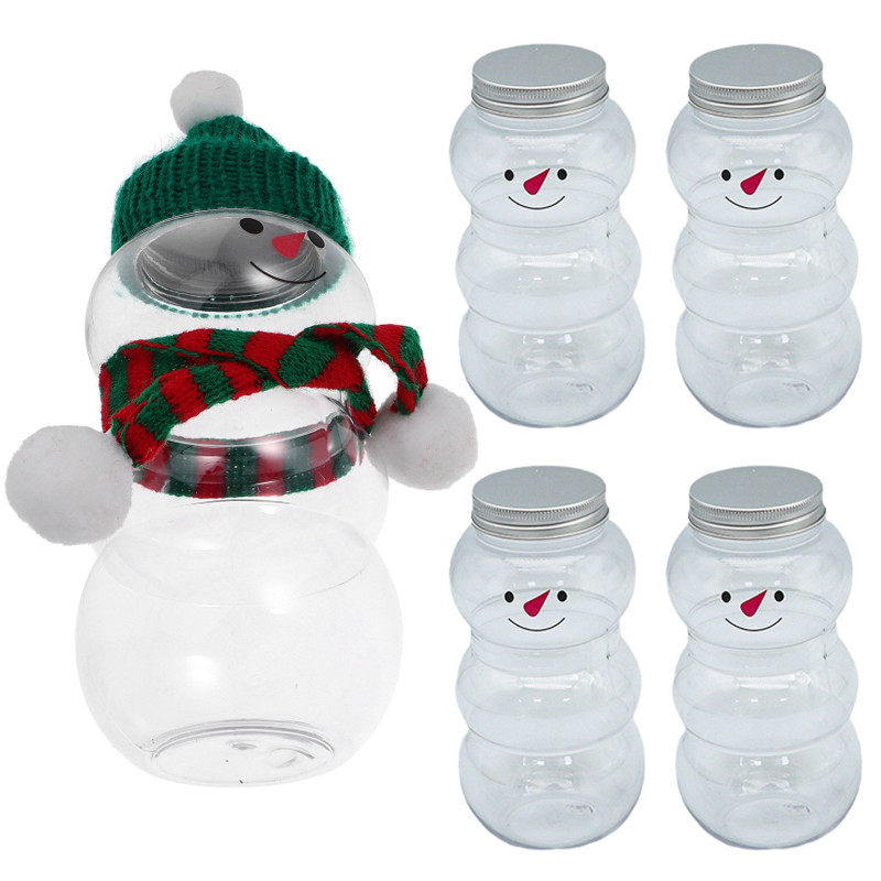ใหม่ 500ML น่ารัก Snowdoll น้ําผลไม้ขวดเครื่องดื่มคริสต์มาส Snowdoll รูปร่าง Cool ขวดดื่มพร้อมฝาปิดปิดผนึก