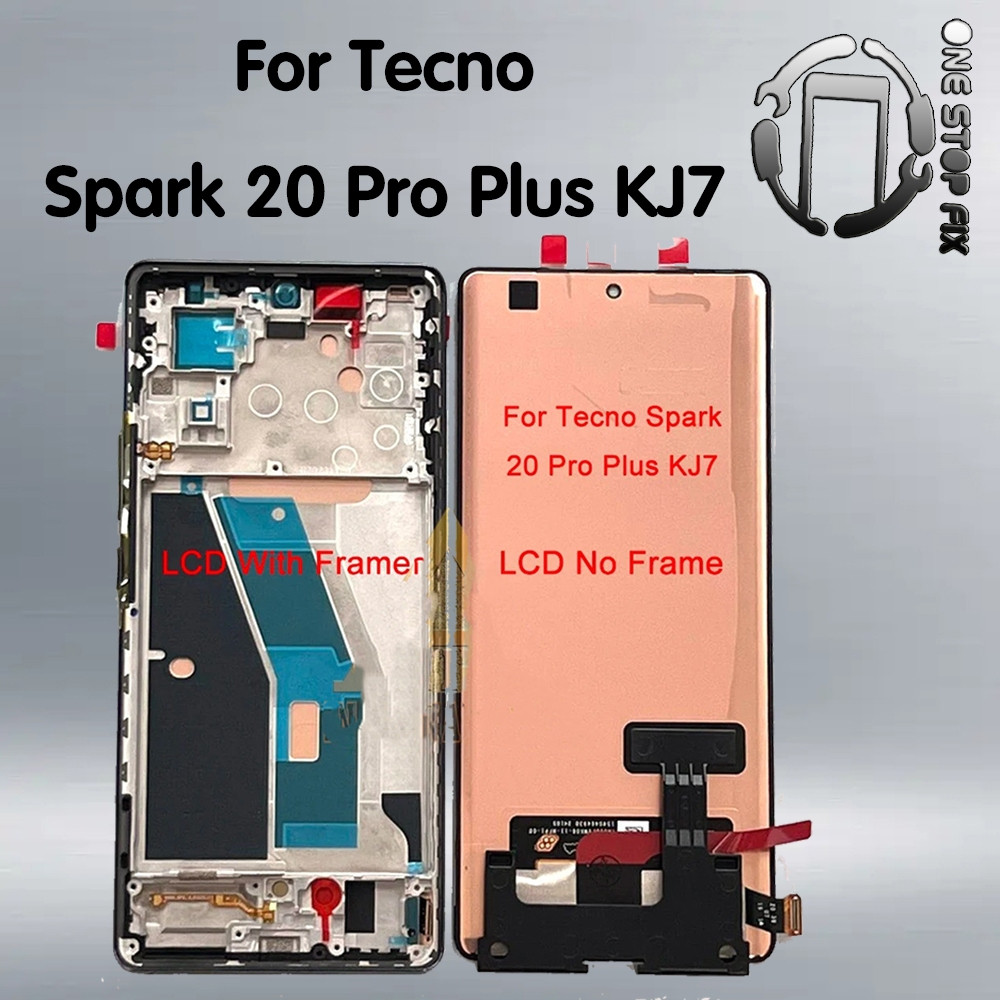 TFT สําหรับ Tecno Spark 20 Pro Plus KJ7 จอแสดงผล AMOLED Touch Screen Digitizer Assembly