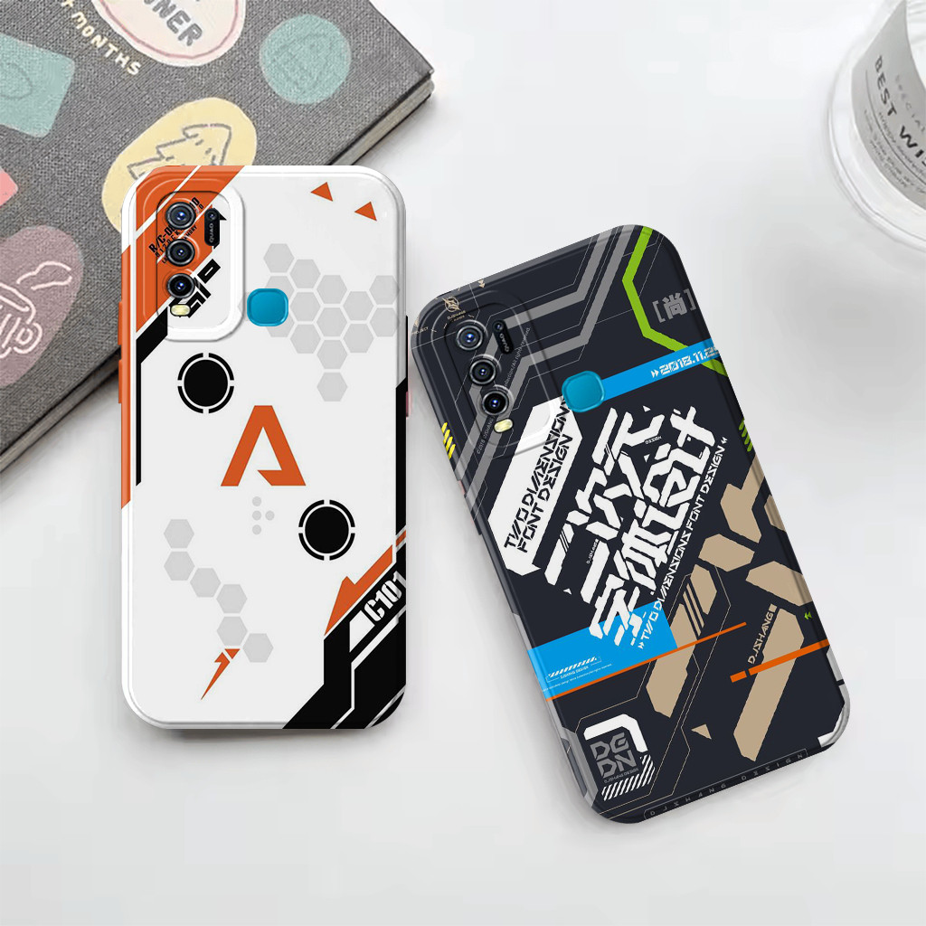 Vivo Y30 Y30i Y50 Y22 Y20 Y20s Y18 Y17s Y17 Y15 Y12 Y03 Y02 - เคส - R0bot Motif - TPU - Cool