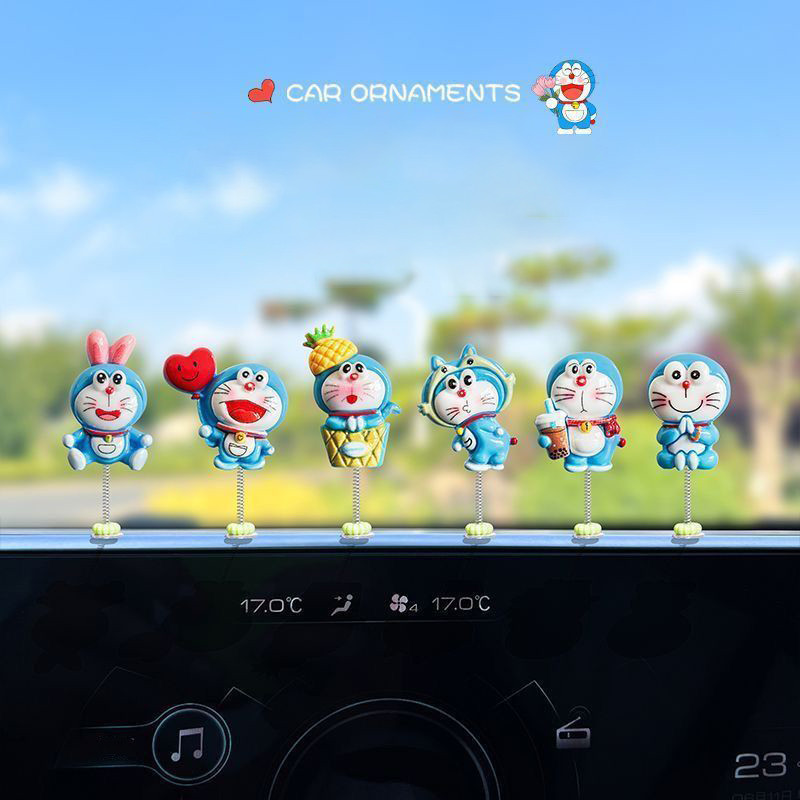 Doraemon Car Decor Dashboard เครื่องประดับอะนิเมะรูปสําหรับรถยนต์ SUVs ยานพาหนะไฟฟ้า Auto อุปกรณ์เสริมภายในจัดแต่งทรงผมของขวัญ Best Boy