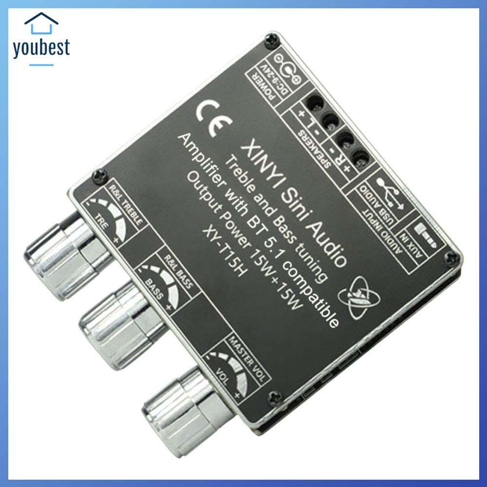 XY-T15H โมดูลเครื่องขยายเสียงดิจิตอล Bluetooth-เข้ากันได้กับ 5.1 APP ควบคุมสําหรับลําโพงไร้สาย DIY