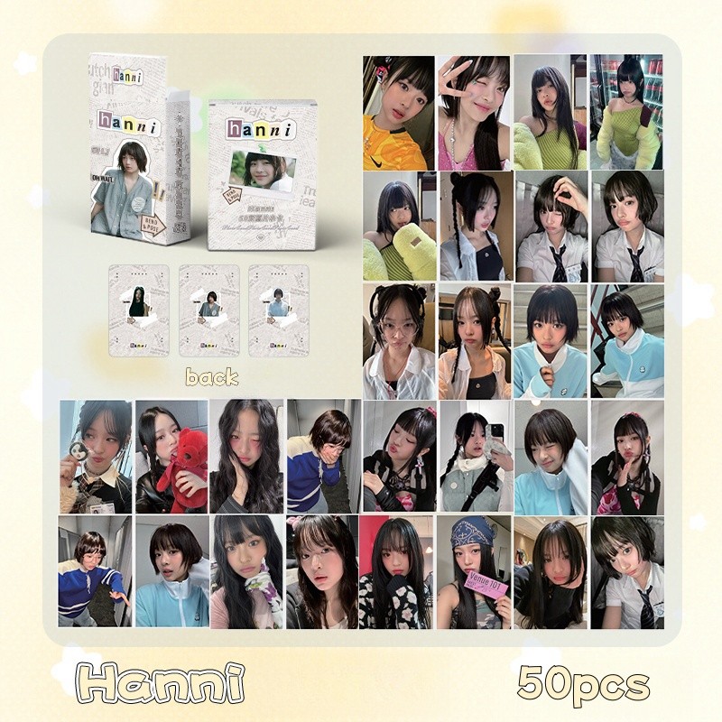 50-124pcs NJ Laser Hologram Lomo Cards How Sweet Album Minji HAERIN Solo Photocards BUNNIES CAMP CLU