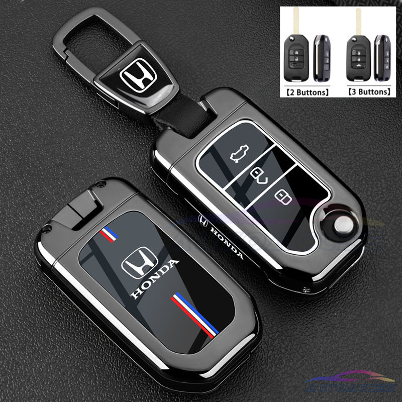 ฝาครอบเคสกุญแจแบบเต็มสําหรับ Honda Jazz Gk / Civic Fb 2014 Flip Key Holder Casing, Zinc Alloy Shell