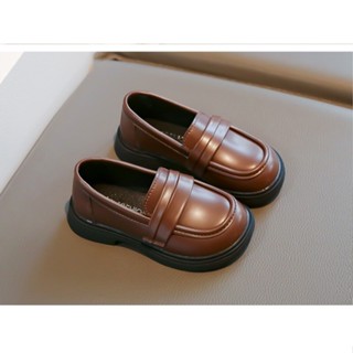 COCO รองเท้าคัทชูเด็กผู้หญิงแบบสวมหนังนิ่ม สีพื้น รุ่นL158