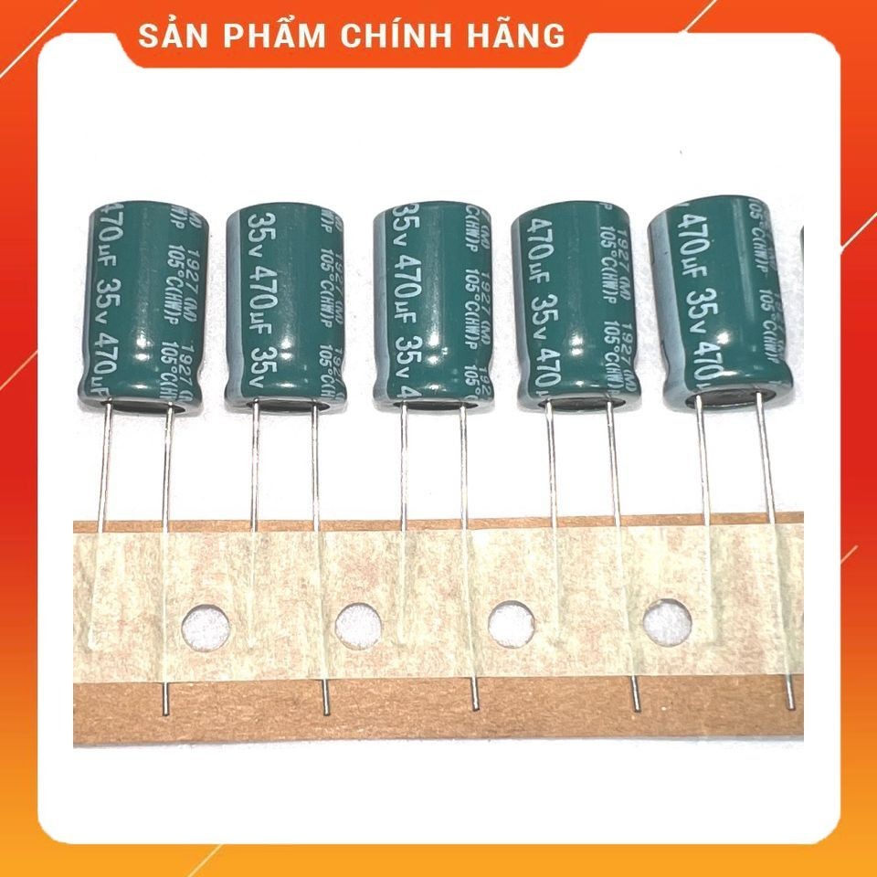[ 10 ชิ้น ] CAPACITOR 35V 470UF, 35V470UF, 470UF 35V TAICON 10x16.5mm