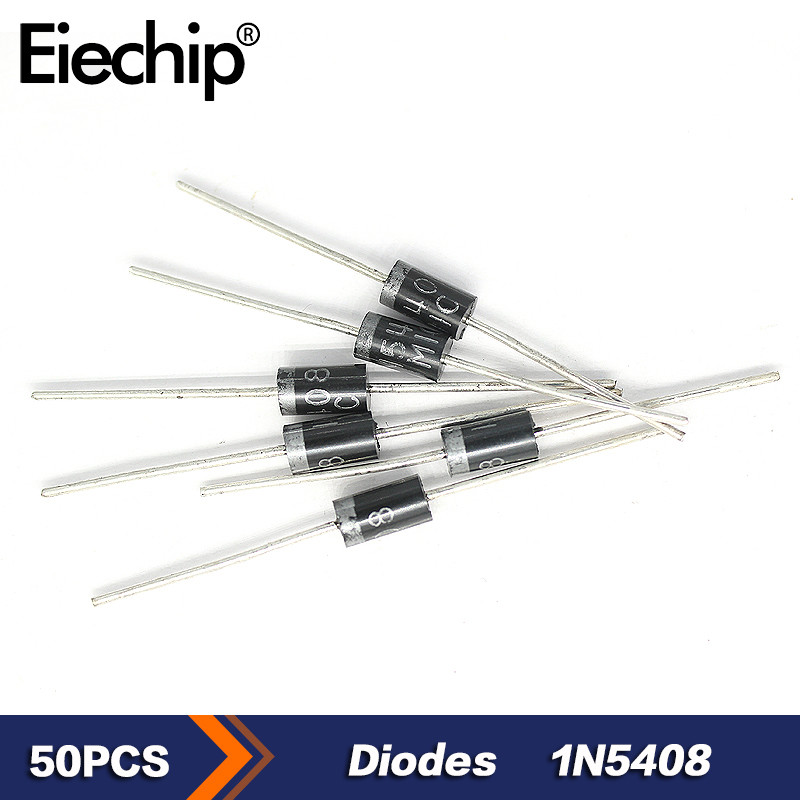 50pcs/lot Rectifier Diode 1N5408 IN5408 Diodes 3A 1000V DO-27 RECTIFI DIODE