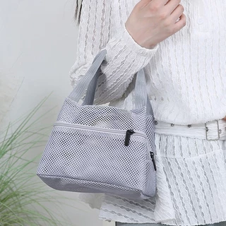 NNNEDYEMX Wash Storage Bag พับได้​​ กระเป๋าชายหาดตาข่ายแห้งเร็ว​​, ​​ความจุขนาดใหญ่​​ ​​ตาข่ายระบายอากาศน้ําหนักเบา​ กระเป๋าแต่งหน้าผู้หญิงใช้ในชีวิตประจําวัน​​