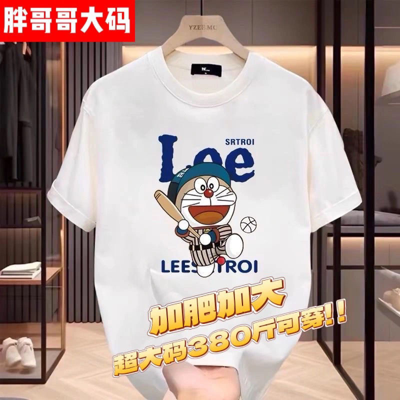 เสื้อยืดไซส์ใหญ่ 4XL-12XL แบบหลวม สไตล์อเมริกาย้อนยุค แขนสั้น คอรอบ สำหรับผู้ชาย แบรนด์ Ruffian