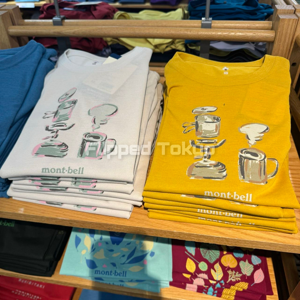 ญี่ปุ่น Daigou montbell WIC.C Coffee Rest Time ผู้ชายผู้หญิงสไตล์เดียวกันกลางแจ้ง Quick-Drying เสื้อ