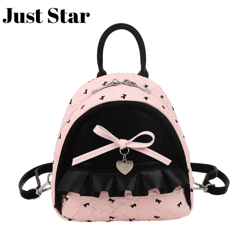 JUSTSTAR Fashion Mini Backpack Bowknot Daily Mini Backpack