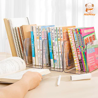 Book Stand ชั ้ นวางหนังสืออะคริลิคใส Simple ฟรีผสม U-รูป Bookends Home Office