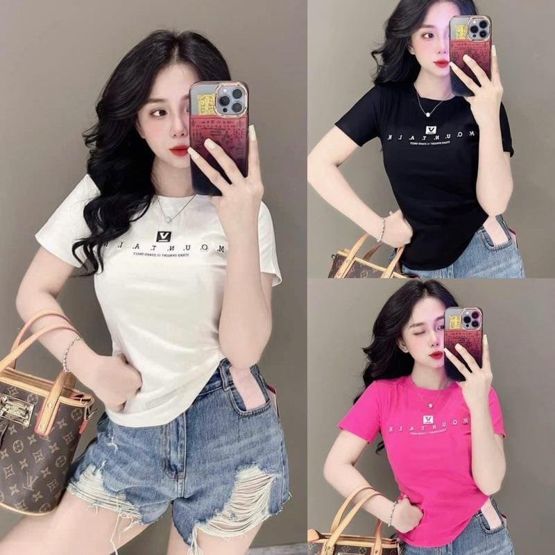 เสื้อยืดแขนสั้นสำหรับผู้หญิง พิมพ์ลายสตรีทลำลอง เท่ ใส่สบาย เหมาะสำหรับฤดูร้อน เสื้อผ้าฤดูร้อน