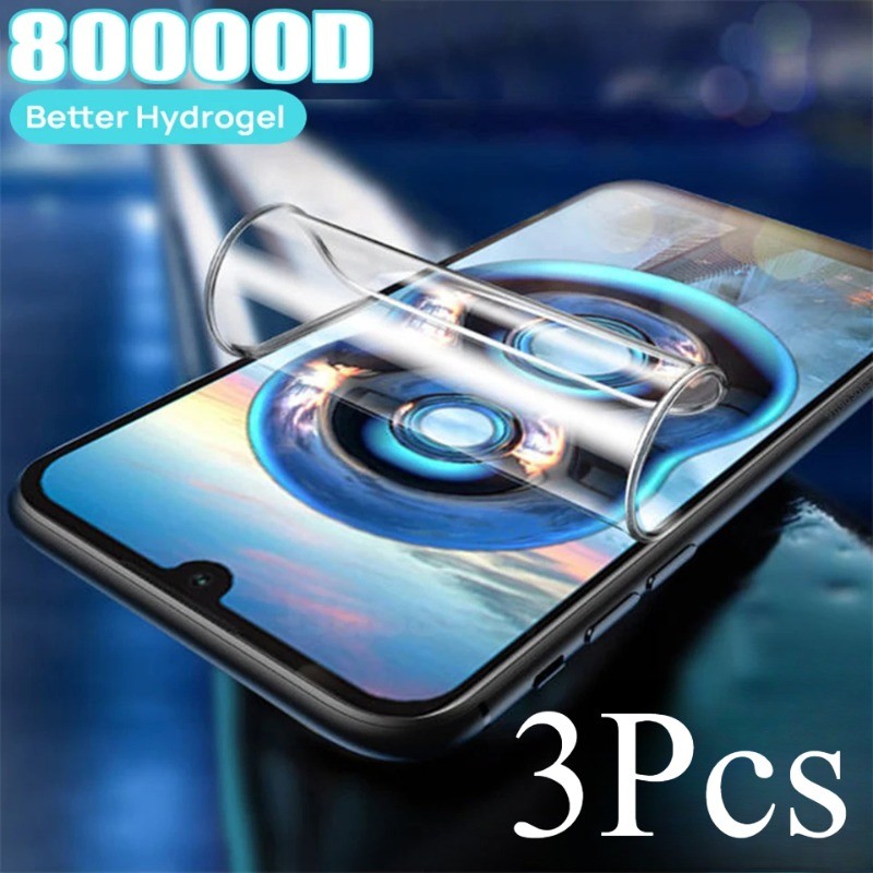 3 ชิ้นฟิล์มไฮโดรเจลบนป้องกันหน้าจอสําหรับRealme Q Q2 Q2i Q3 Q3s 5 Q5i U1 X X2 X3 X50 X7 XT Pro Max C