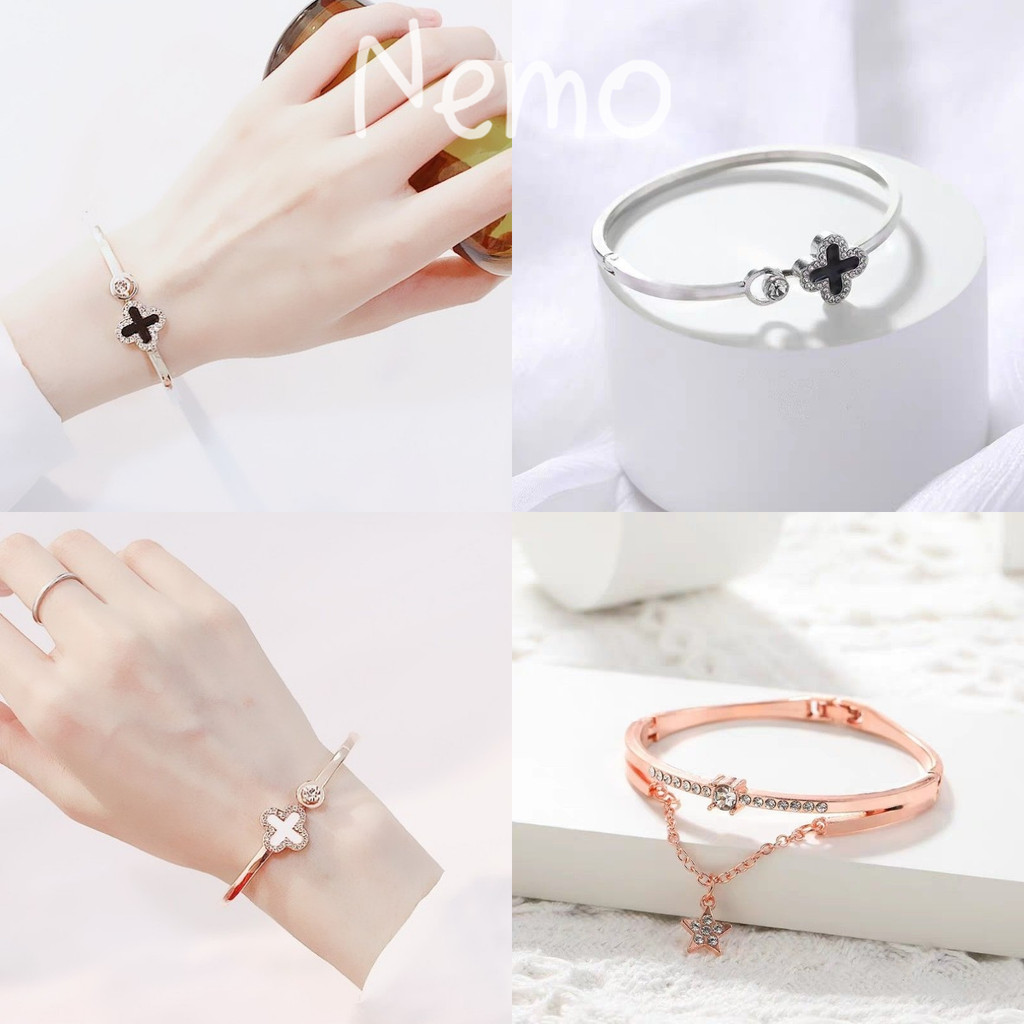 Nemo store🌸#BRL-3/BRL-4 กําไลข้อมือดอกไม้ สร้อยข้อมือ เครื่องประดับแฟชั่น สไตล์เกาหลี