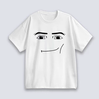 จัดส่งภายใน 24 ชั่วโมง😁 เสื้อยืดพิมพ์ลายเกม Roblox face สำหรับผู้ชาย unisex