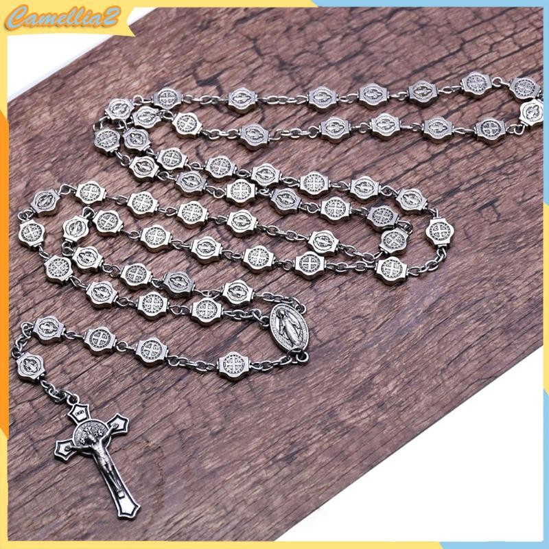 สร้อยคอมินิCrucifixลูกปัด8มม.จากBethlehemและJerusalemในHolyLandสำหรับทั้งชายและหญิง